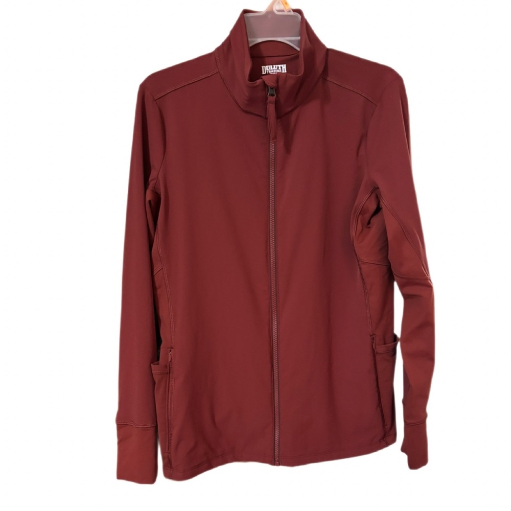 Duluth NōGA Classic Rust Jacket S | Stretch Knit Zip-Up | Style 30799 KCC